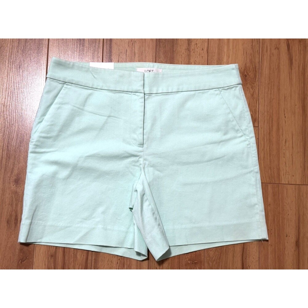 NEW The Rivera Shorts Loft Womens Size 6 Mint Teal Pockets Shorts NWT 6" Inseam